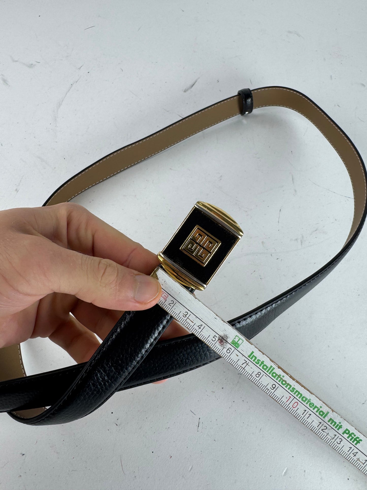 Vintage Givenchy Leather Belt black