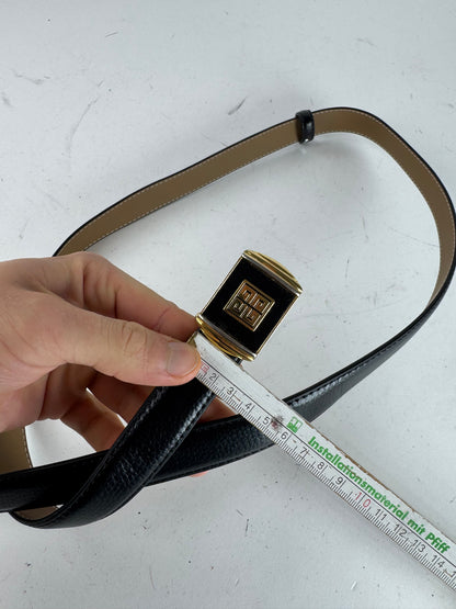 Vintage Givenchy Leather Belt black