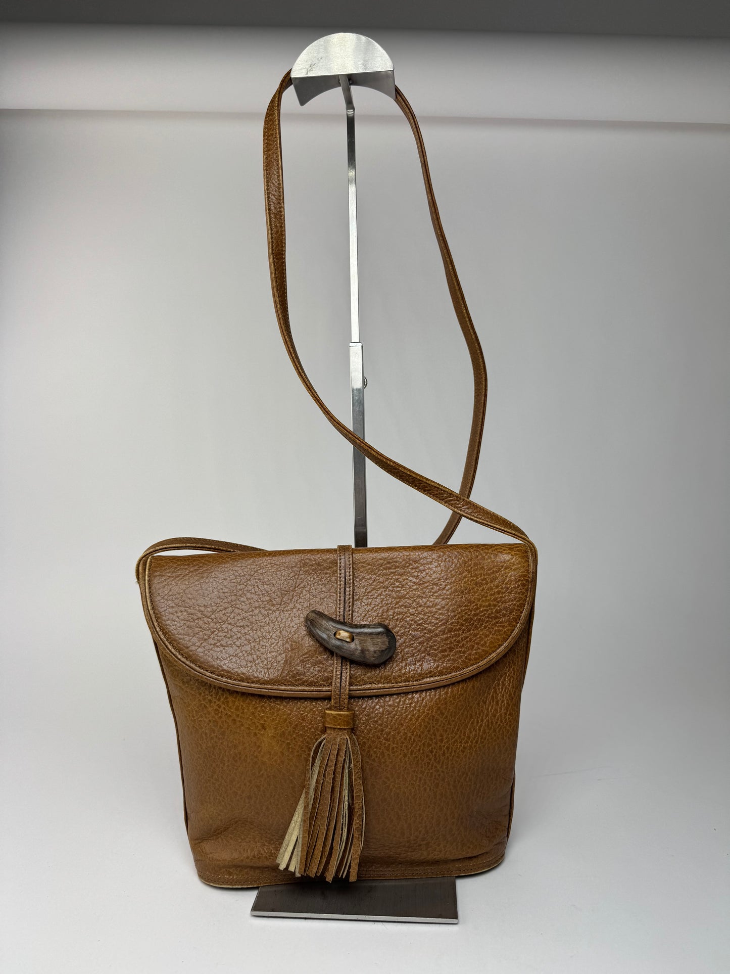Sac vintage Yves Saint Laurent Mombasa en cuir marron