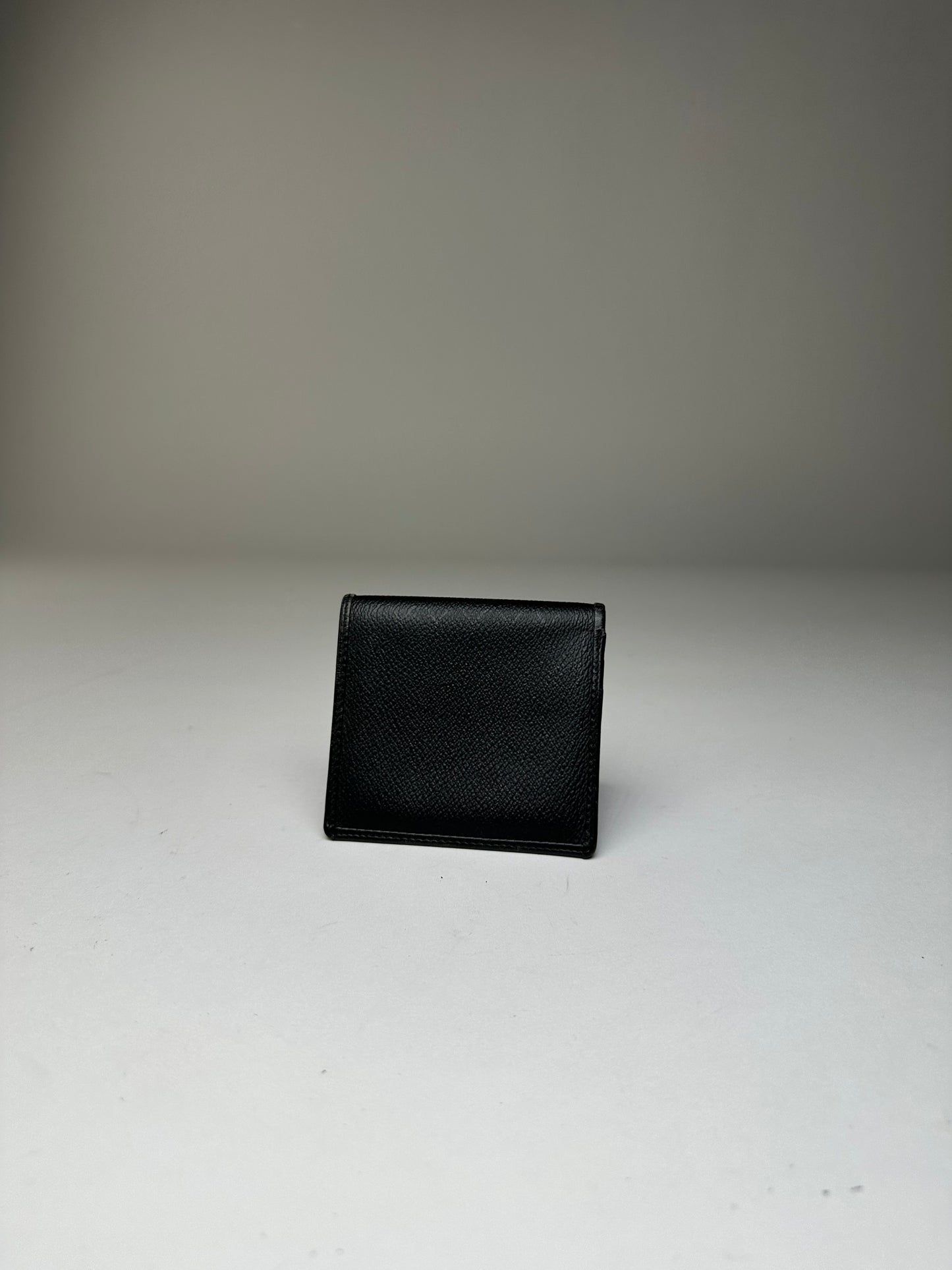 Vintage Dior Leather Wallet Black Silver c. 2000