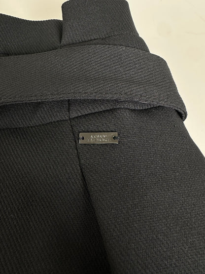 Vintage Armani Maxi Skirt Black Silver Zip M