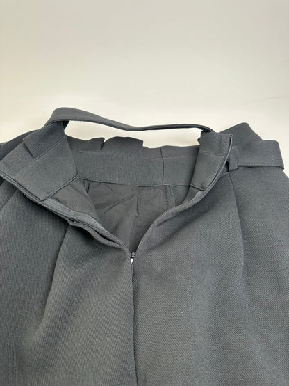 Vintage Armani Maxi Skirt Black Silver Zip M