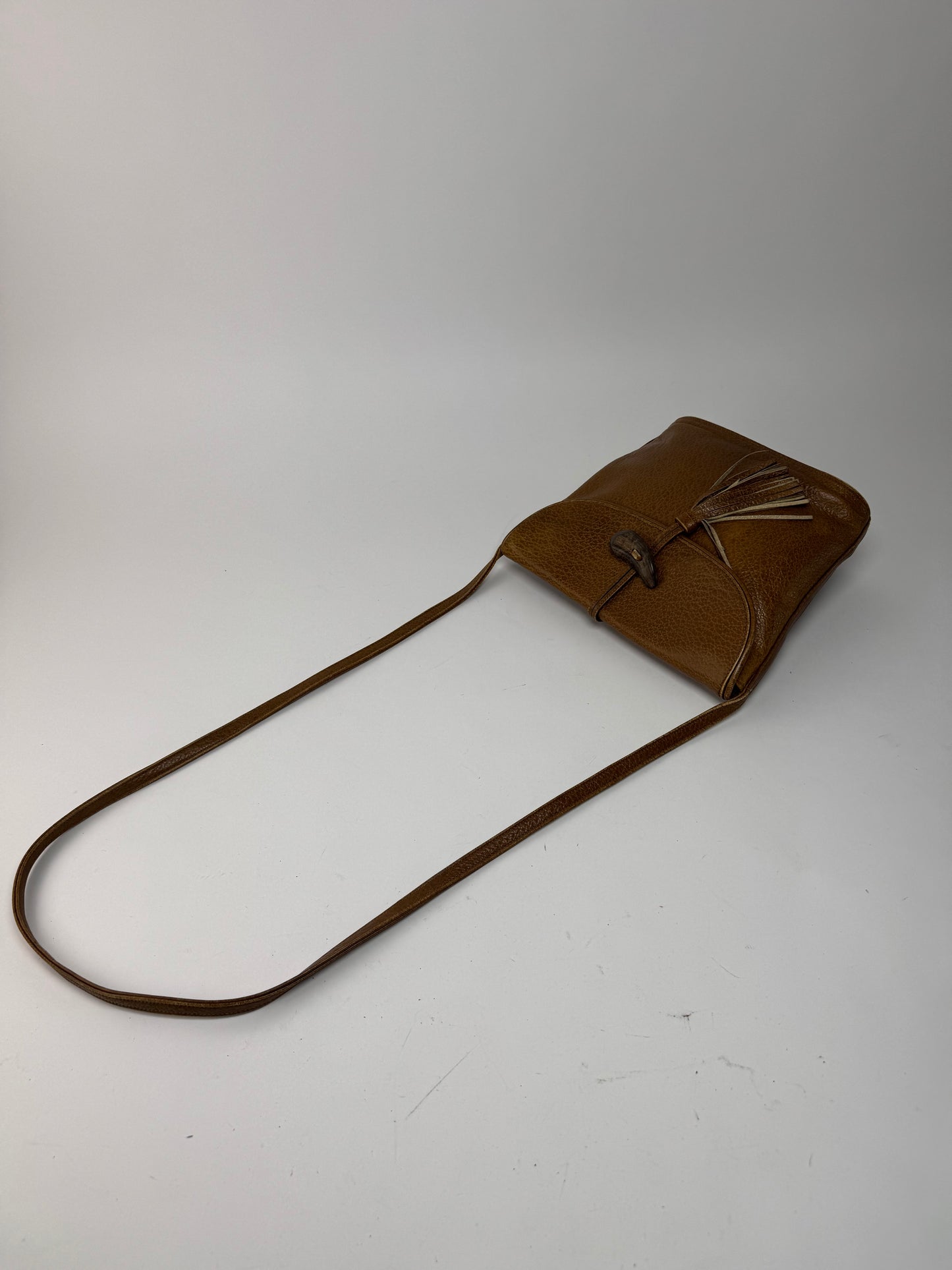 Sac vintage Yves Saint Laurent Mombasa en cuir marron