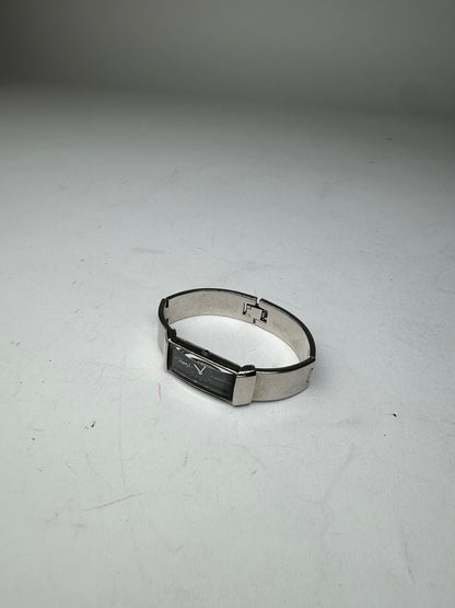 Vintage Yves Saint Laurent Silver Quartz Steel Watch OFF
