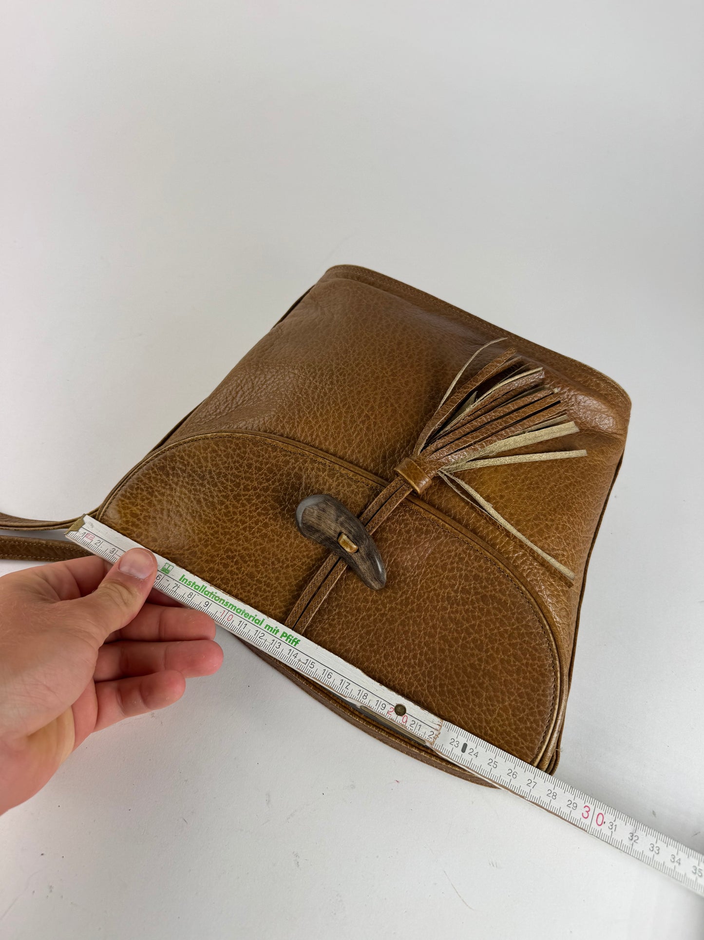 Sac vintage Yves Saint Laurent Mombasa en cuir marron