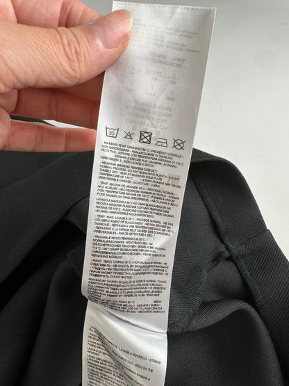 Vintage Armani Maxi Skirt Black Silver Zip M