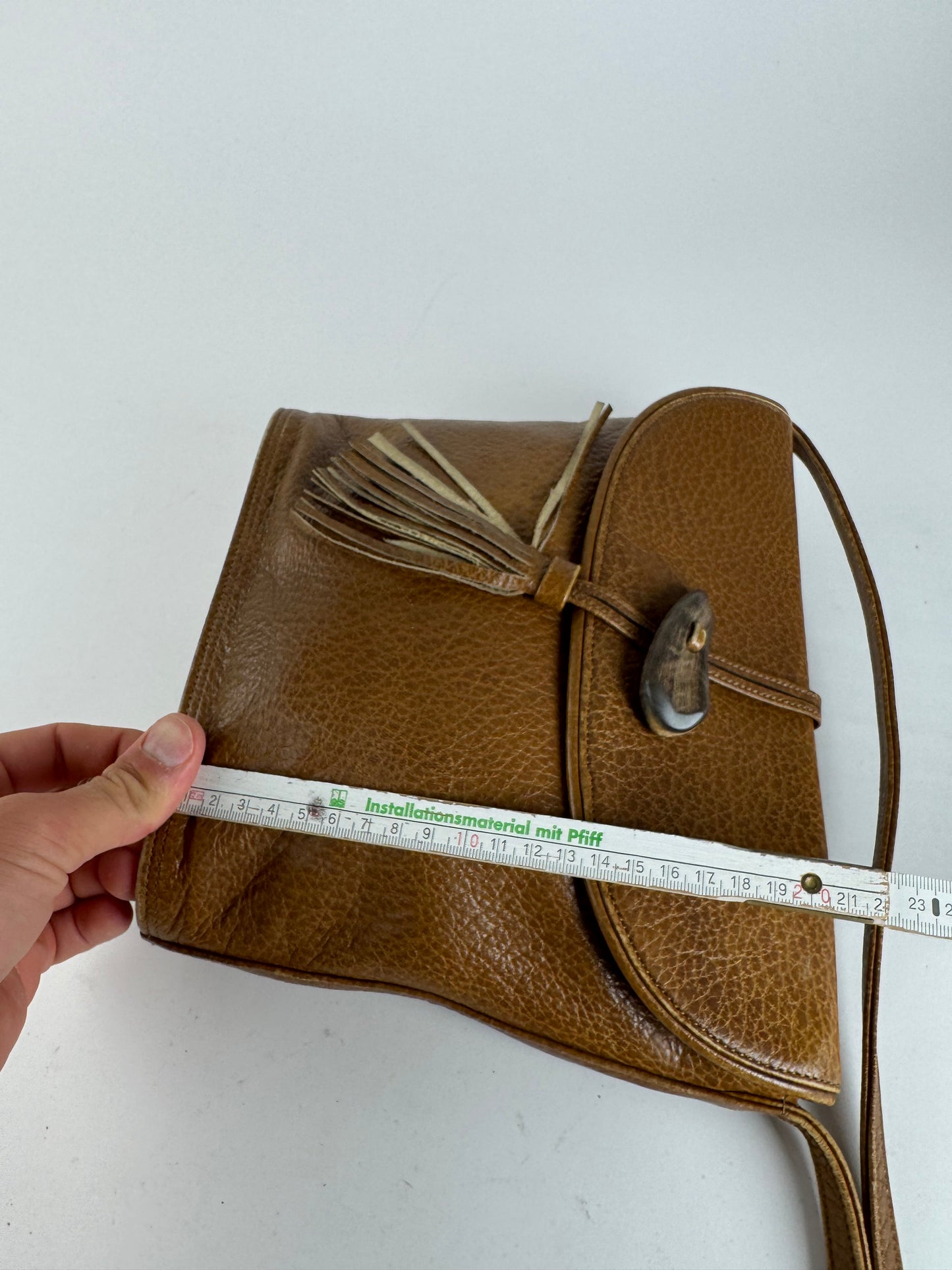 Sac vintage Yves Saint Laurent Mombasa en cuir marron