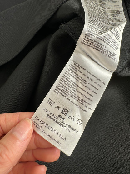 Vintage Armani Maxi Skirt Black Silver Zip M