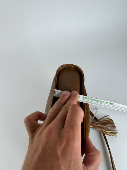 Sac vintage Yves Saint Laurent Mombasa en cuir marron