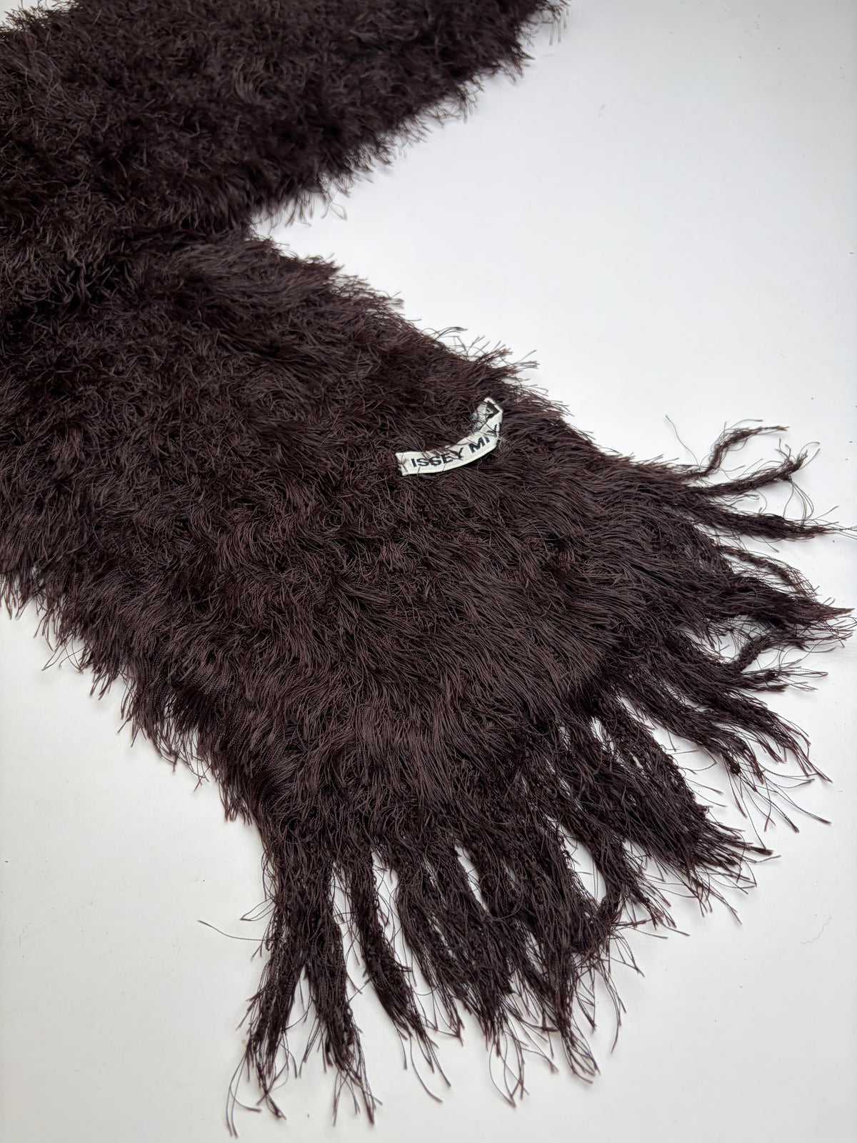 Vintage Issey Miyake Long Scarf Dark Brown