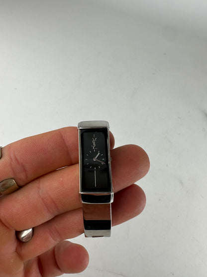 Vintage Yves Saint Laurent Silver Quartz Steel Watch OFF