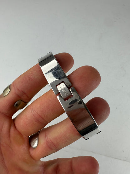 Vintage Yves Saint Laurent Silver Quartz Steel Watch OFF