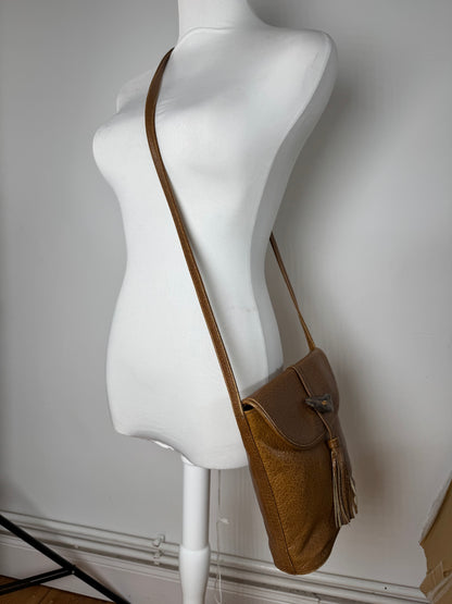 Sac vintage Yves Saint Laurent Mombasa en cuir marron