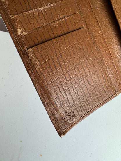 Vintage Gucci Monogram Wallet beige brown