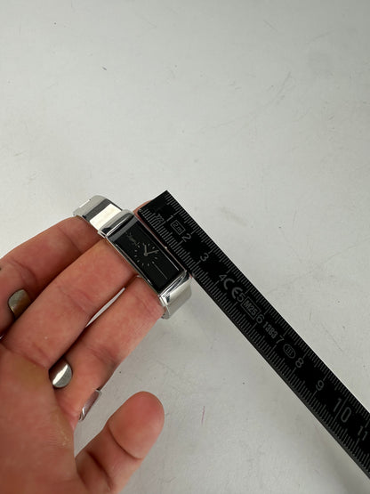 Vintage Yves Saint Laurent Silver Quartz Steel Watch OFF