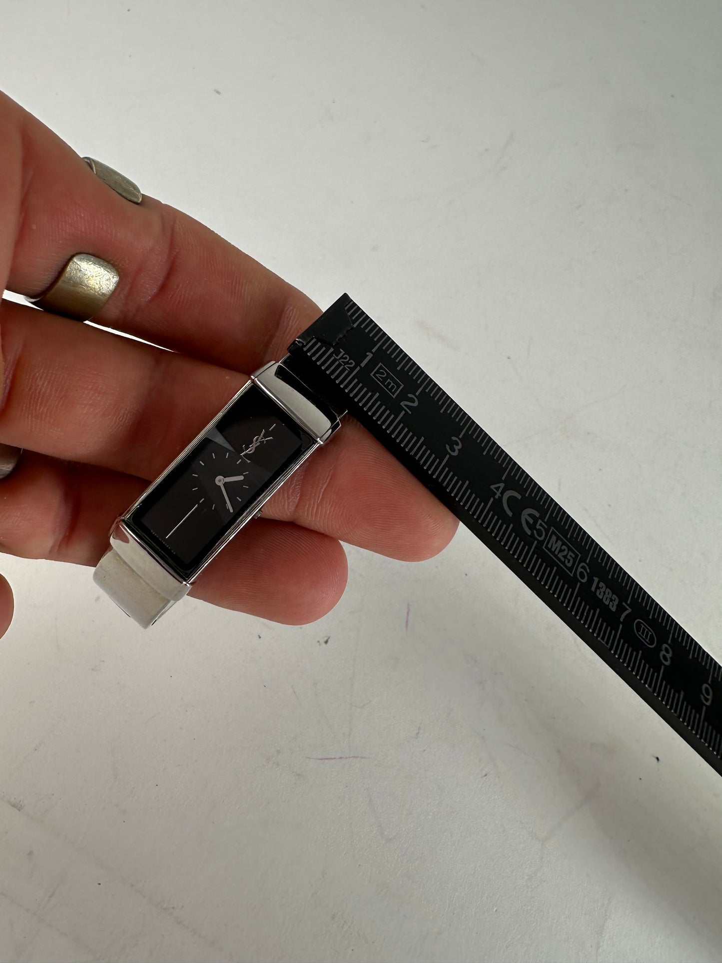 Vintage Yves Saint Laurent Silver Quartz Steel Watch OFF