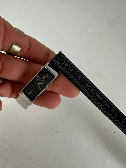 Vintage Yves Saint Laurent Silver Quartz Steel Watch OFF