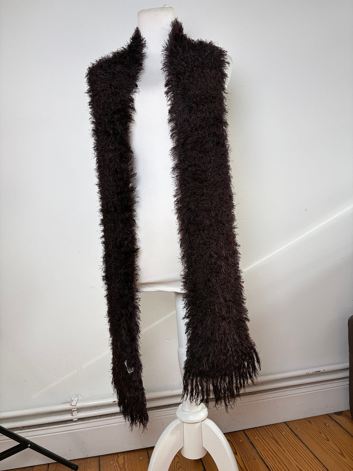 Vintage Issey Miyake Long Scarf Dark Brown