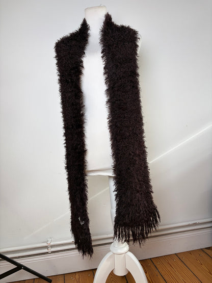 Vintage Issey Miyake Long Scarf Dark Brown
