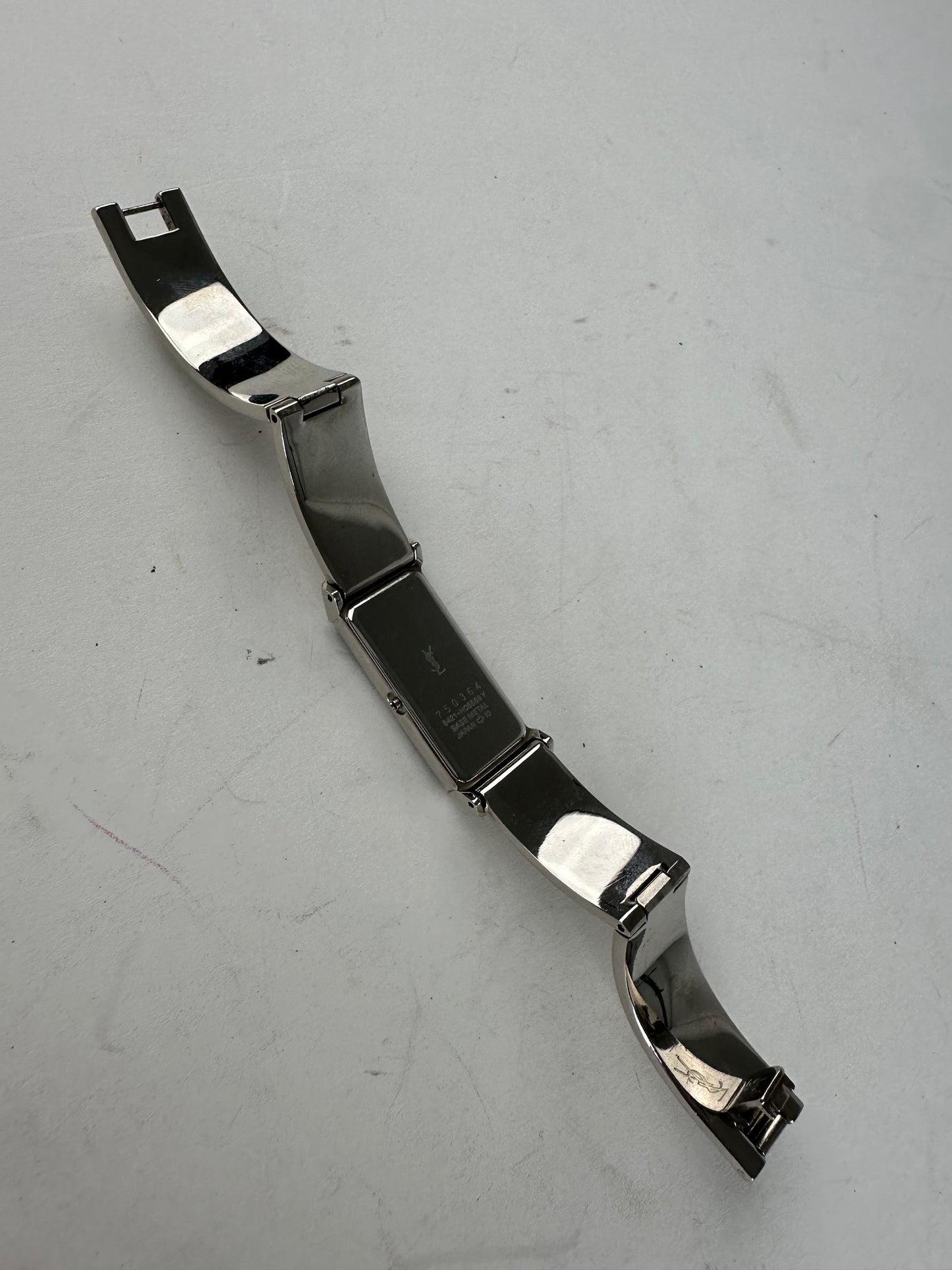 Vintage Yves Saint Laurent Silver Quartz Steel Watch OFF
