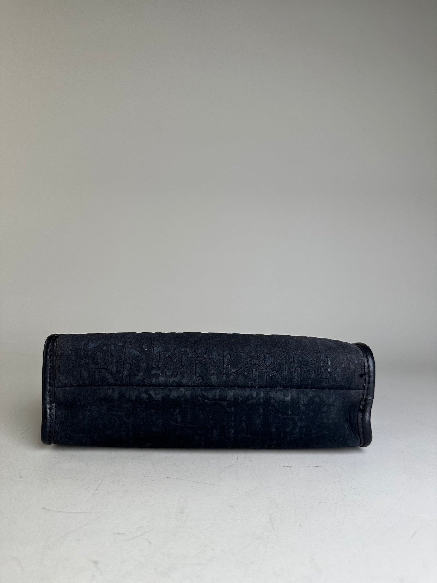 Vintage Dior Smooth Leather Pouch Black Silver