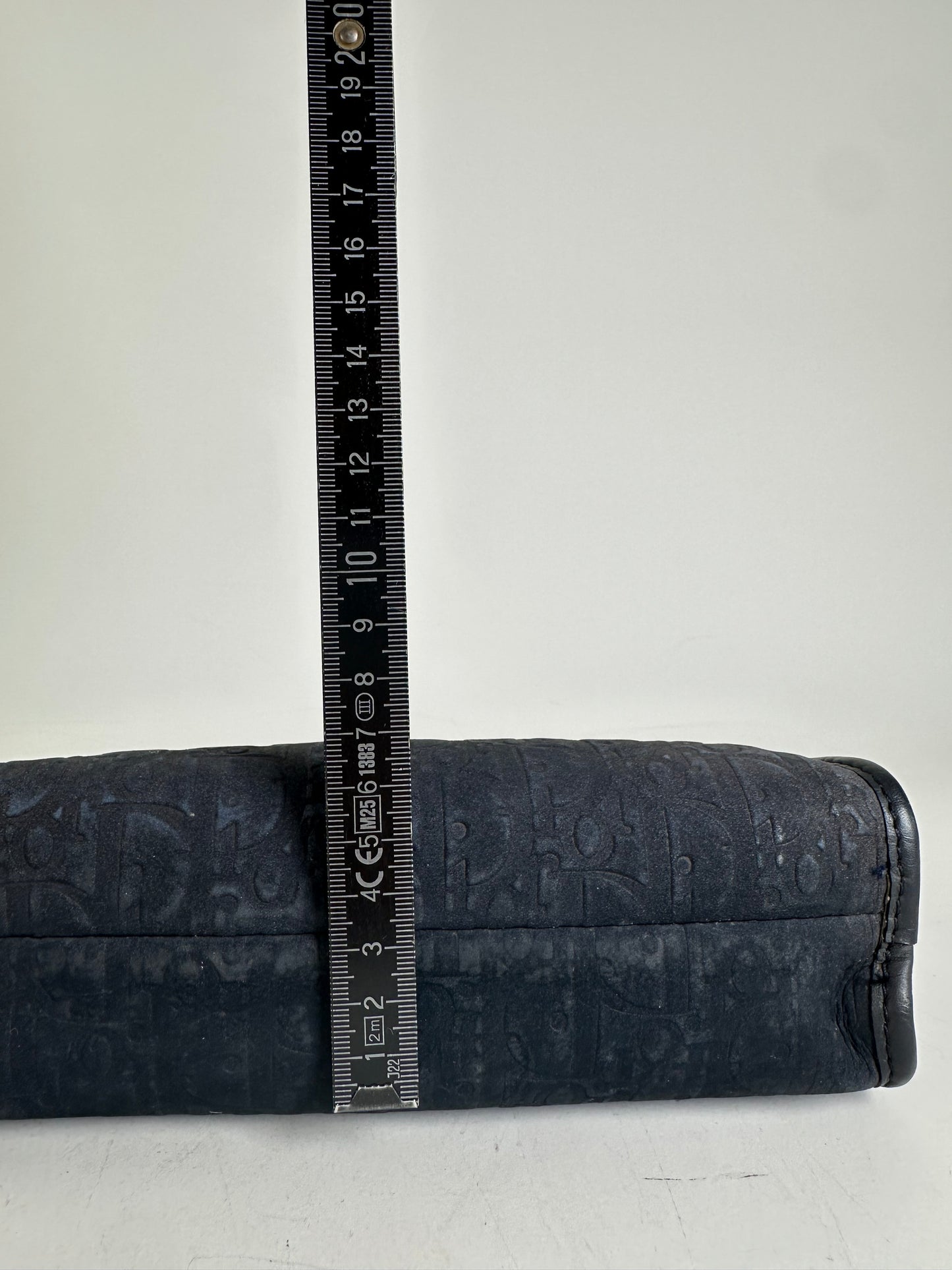 Vintage Dior Smooth Leather Pouch Black Silver