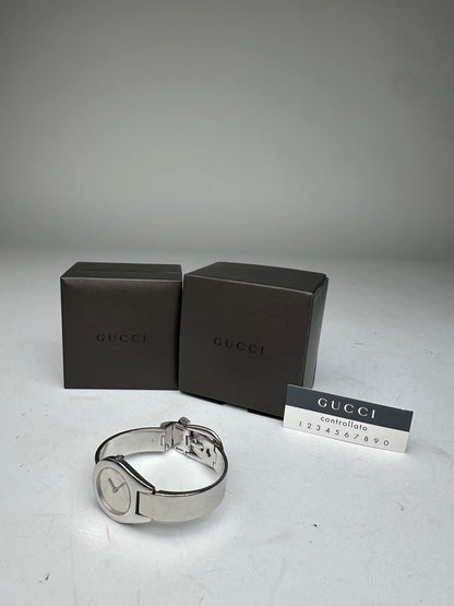 Vintage Gucci Steel Quartz Watch Silver