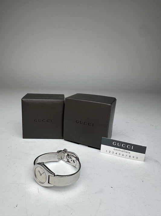 Vintage Gucci Steel Quartz Watch Silver