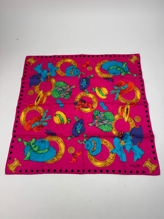Vintage Celine Scarf Pink