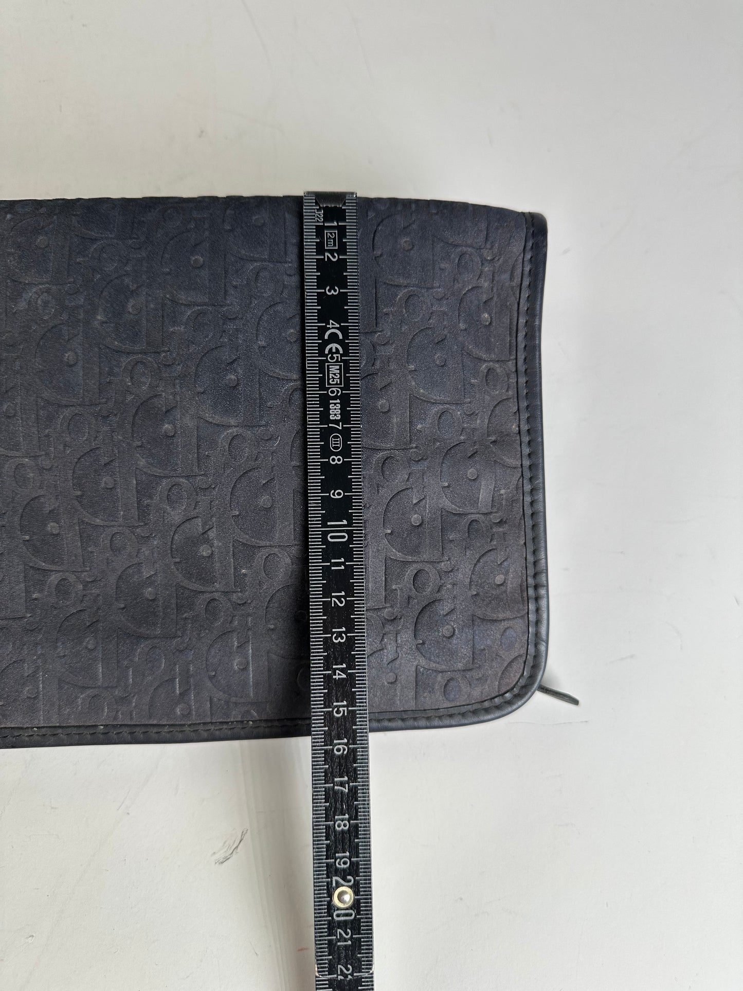 Vintage Dior Smooth Leather Pouch Black Silver