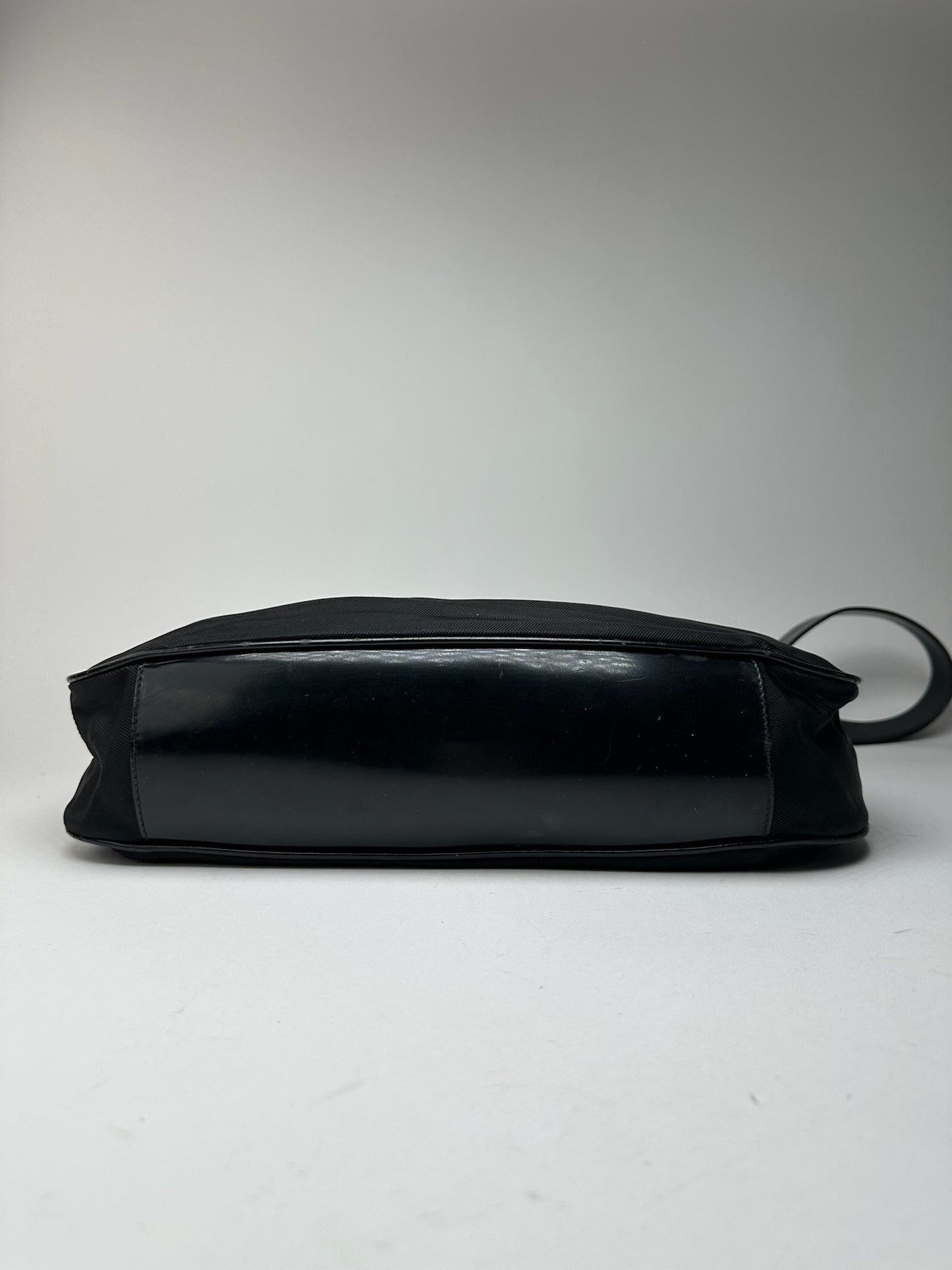 Sac vintage Gucci 2Way en toile de bambou noir