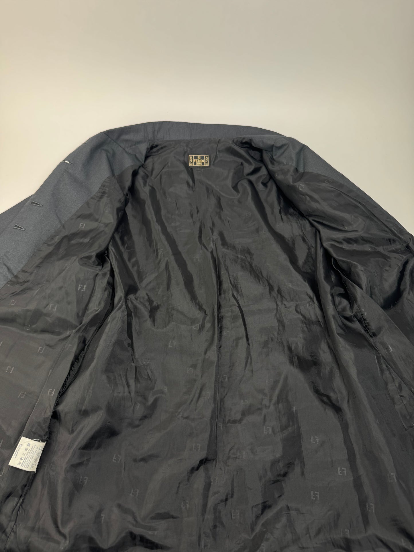 Vintage Fendi Roma Trenchcoat Anthrazit M