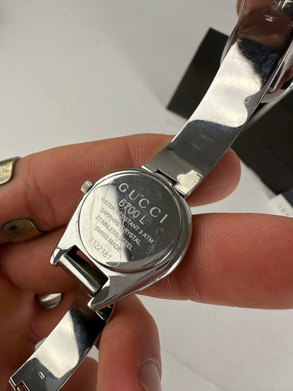 Vintage Gucci Steel Quartz Watch Silver