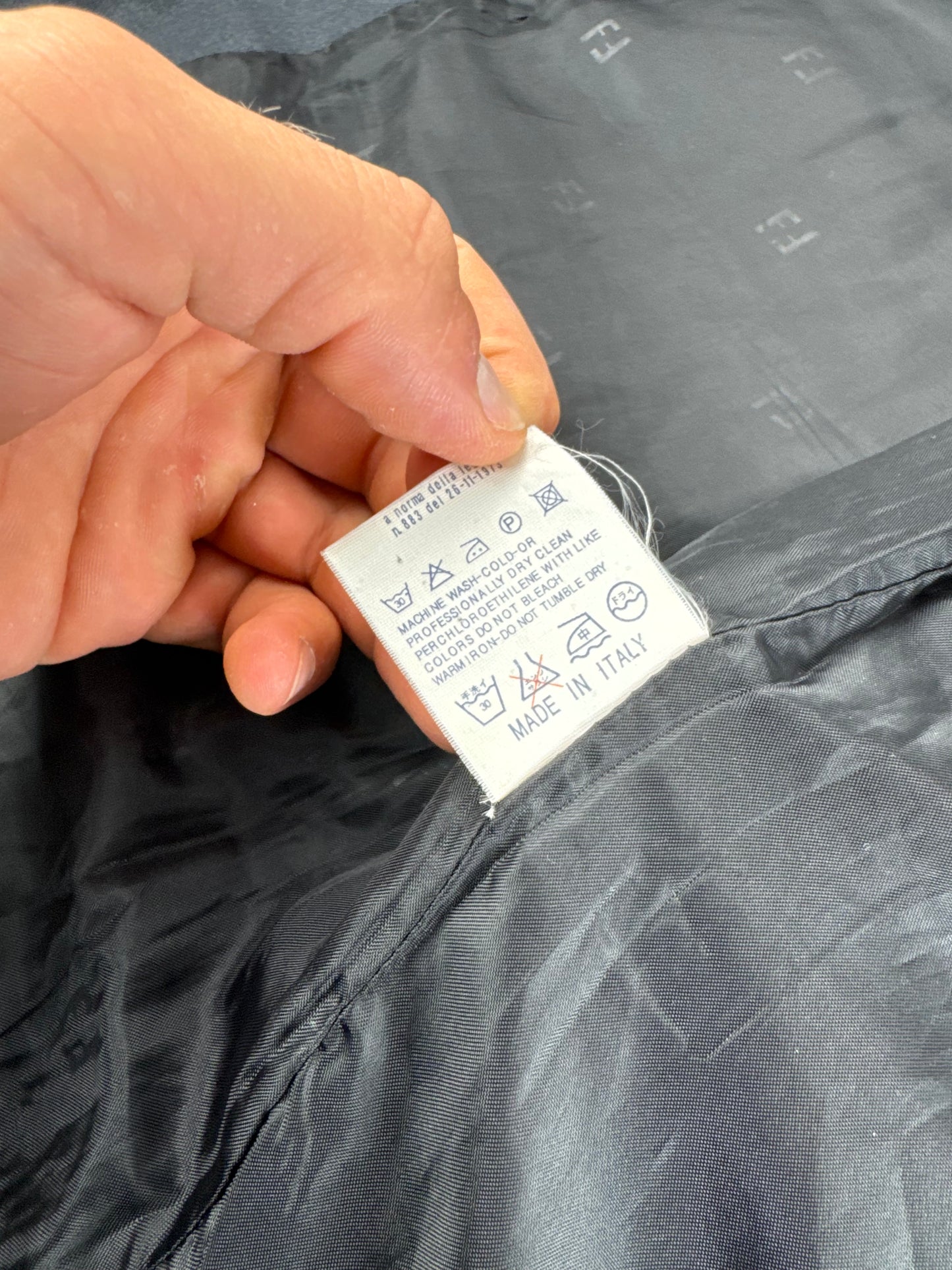 Vintage Fendi Roma Trenchcoat Anthrazit M