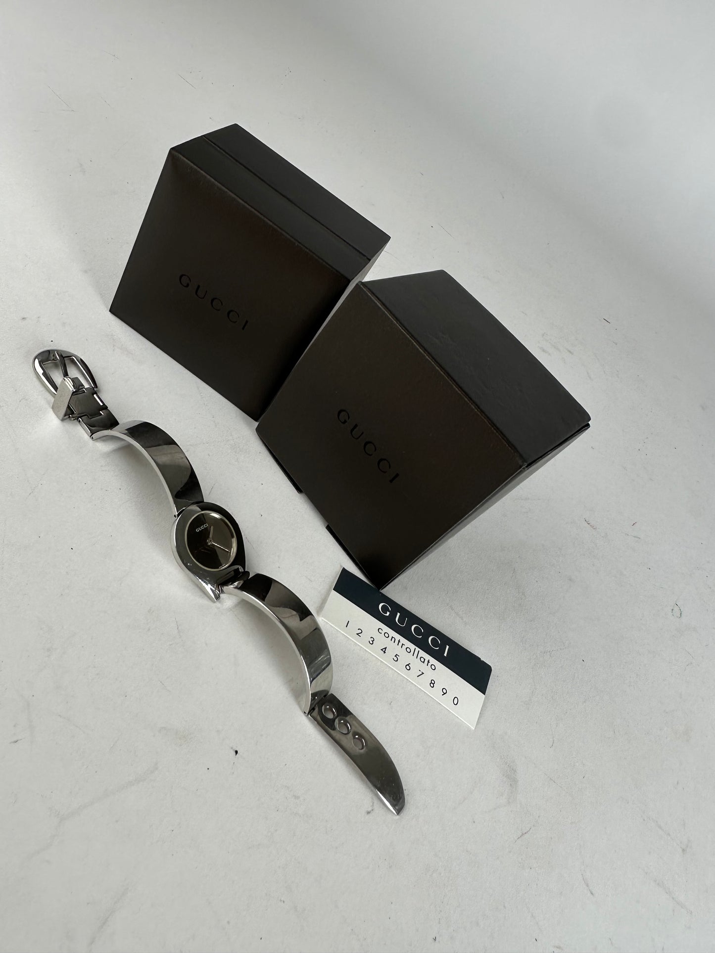 Vintage Gucci Steel Quartz Watch Silver