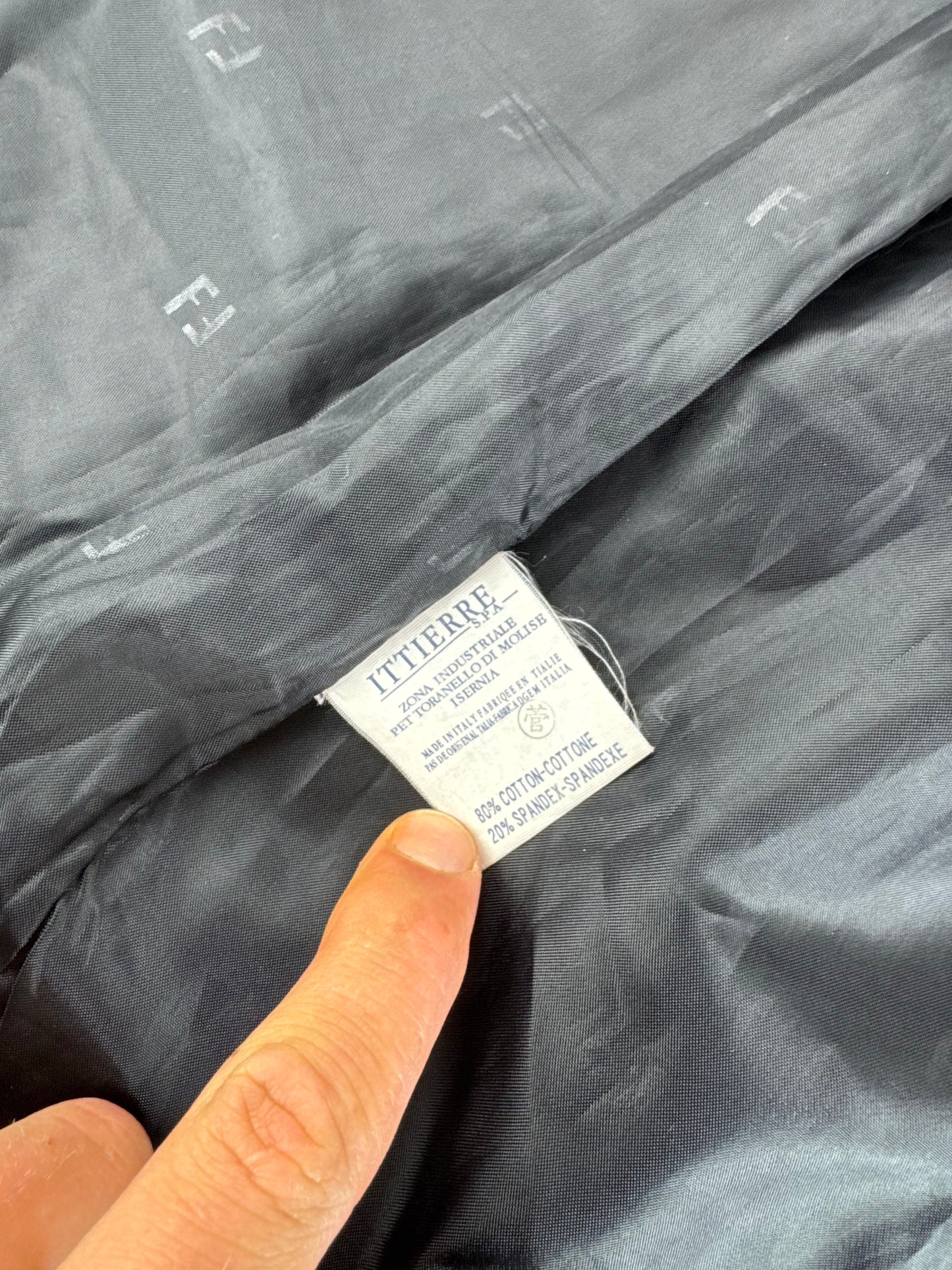 Vintage Fendi Roma Trenchcoat Anthrazit M