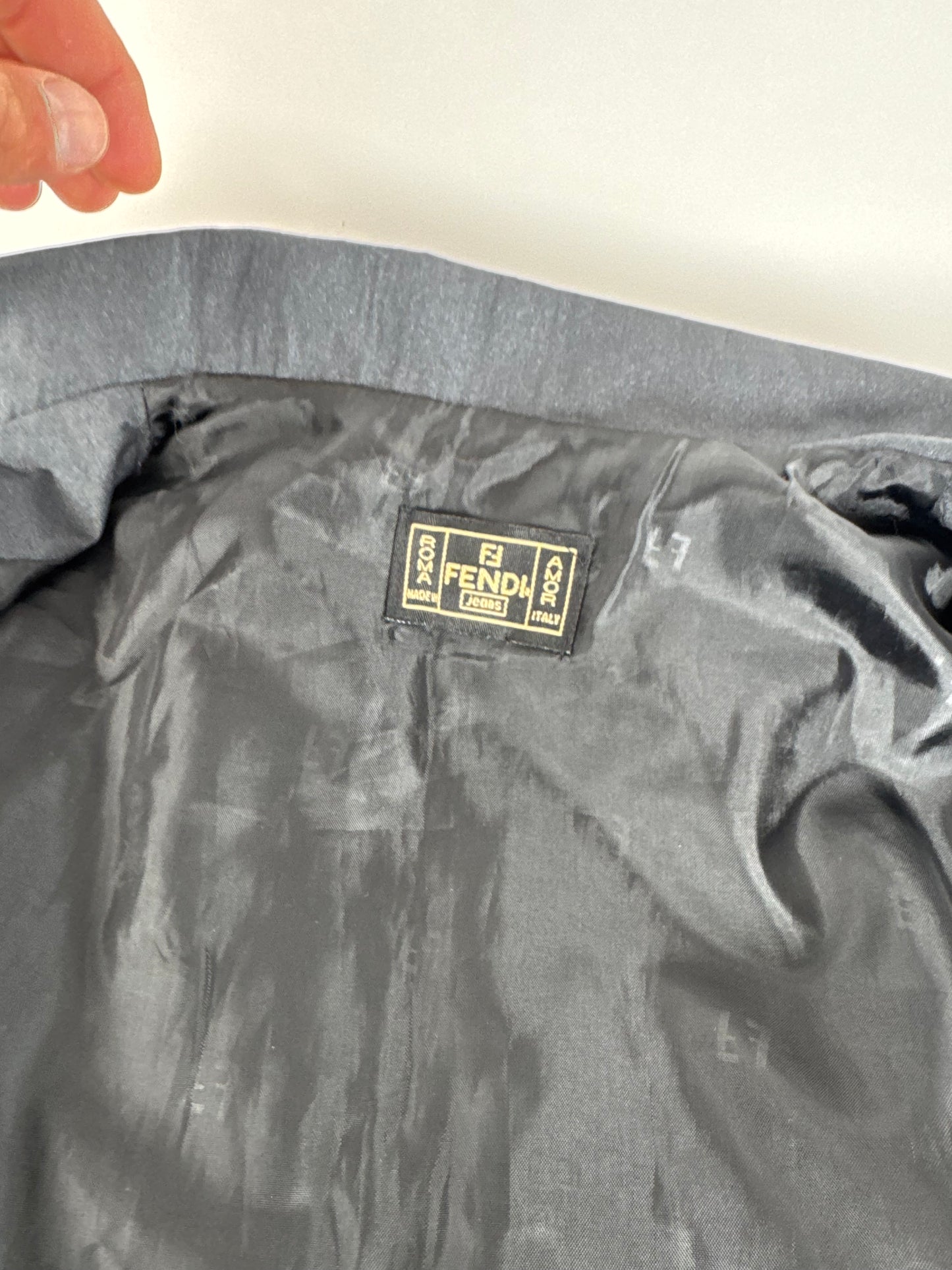 Vintage Fendi Roma Trenchcoat Anthrazit M