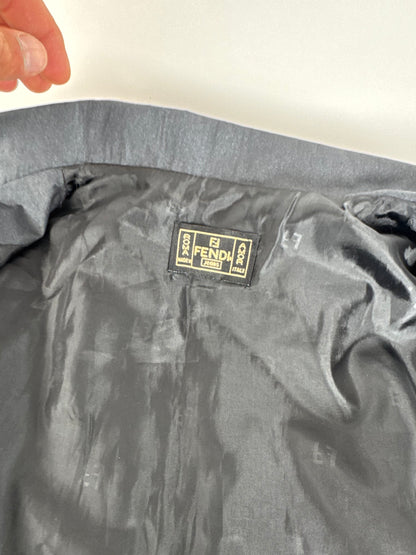 Vintage Fendi Roma Trenchcoat Anthrazit M