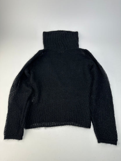 Vintage Giorgio Armani Knit Wool Blend Sweater Dark Grey