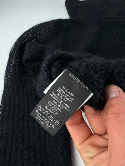 Vintage Giorgio Armani Knit Wool Blend Sweater Dark Grey