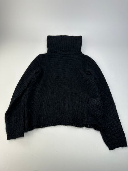 Vintage Giorgio Armani Knit Wool Blend Sweater Dark Grey