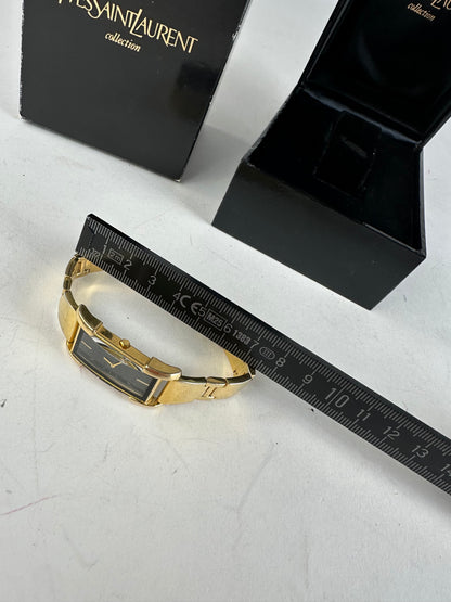 Vintage Yves Saint Laurent Gold Plated Quartz Watch