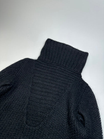 Vintage Giorgio Armani Knit Wool Blend Sweater Dark Grey