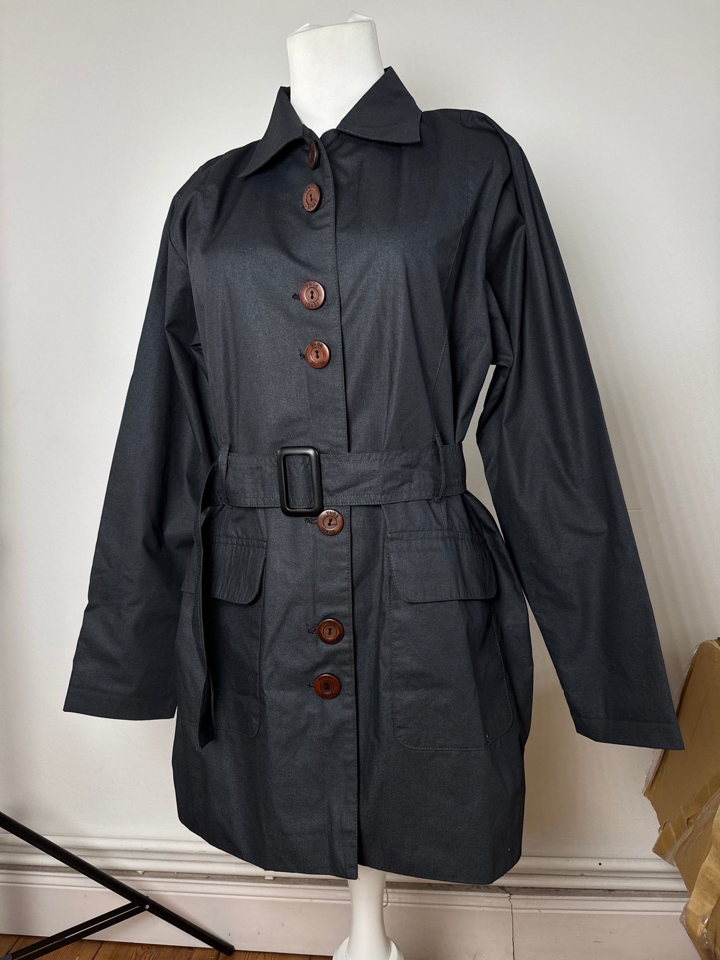 Vintage Fendi Roma Trenchcoat Anthrazit M
