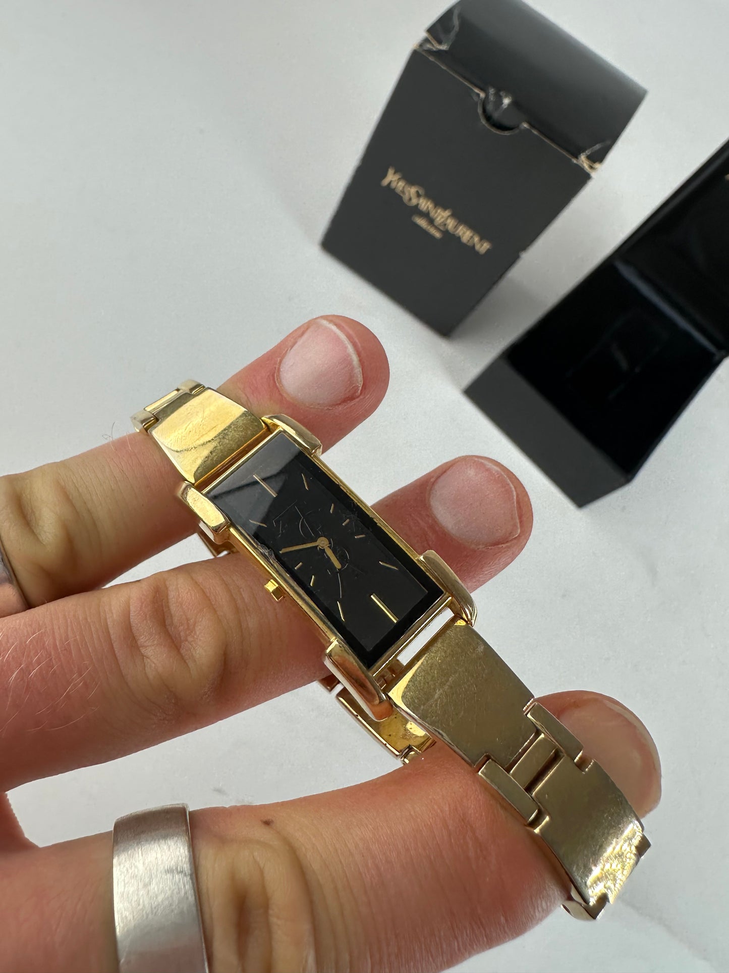 Vintage Yves Saint Laurent Gold Plated Quartz Watch