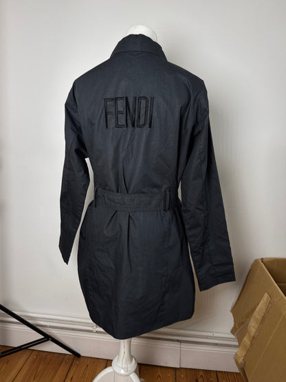 Vintage Fendi Roma Trenchcoat Anthrazit M