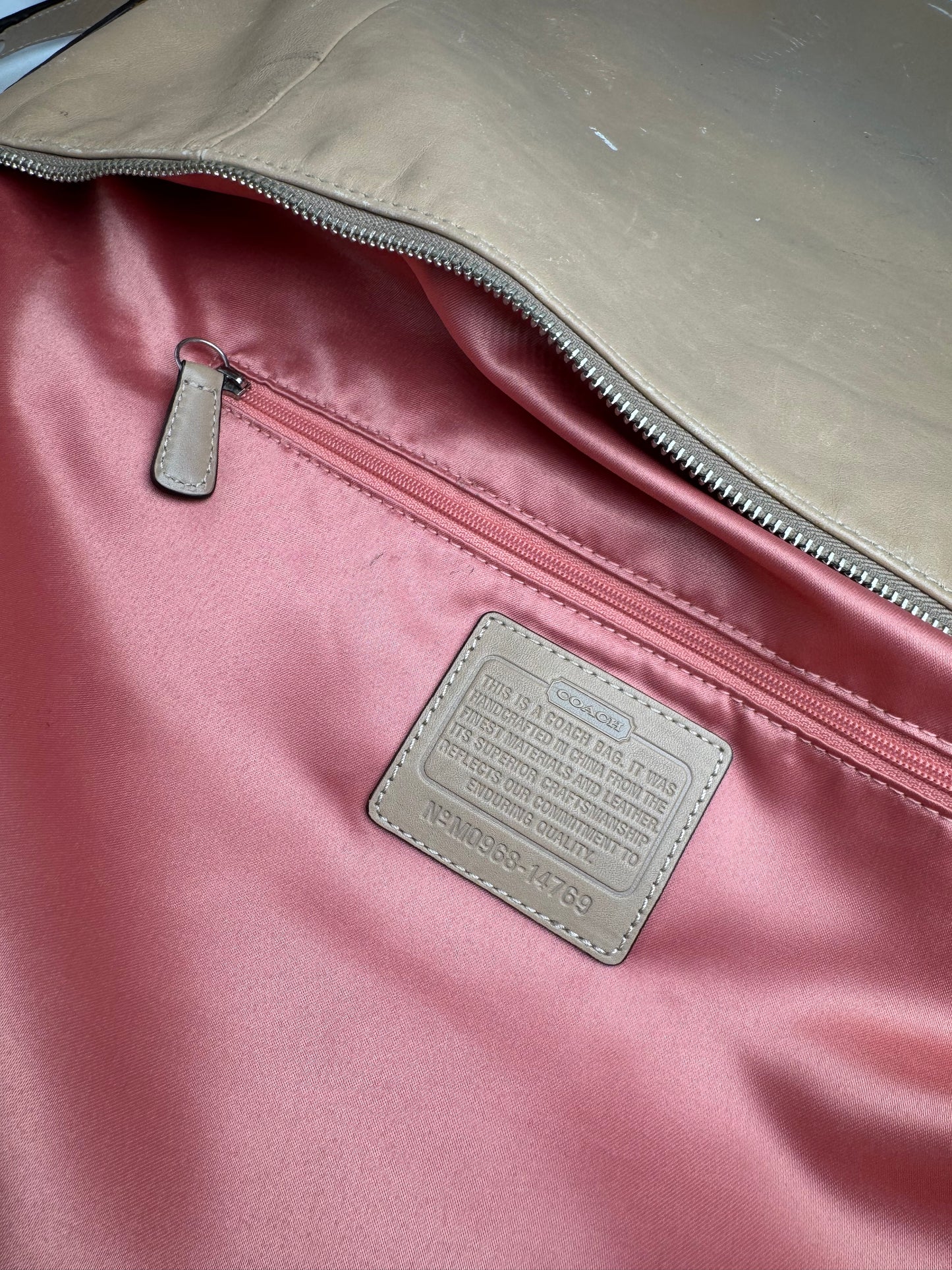 Vintage Coach 2Way Leather Handbag Camel