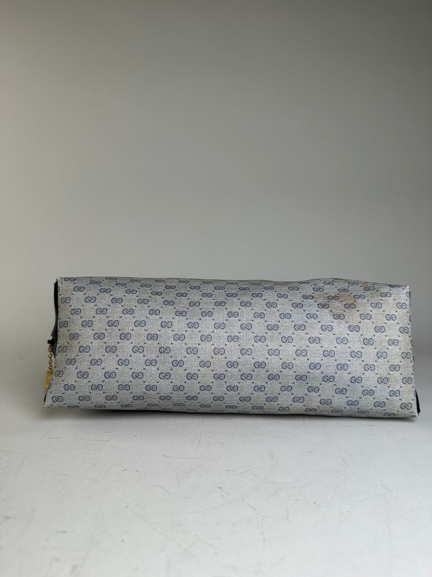 Vintage Gucci GG Supreme Cosmetic Bag Grey Navy