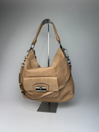 Vintage Coach 2Way Leather Handbag Camel