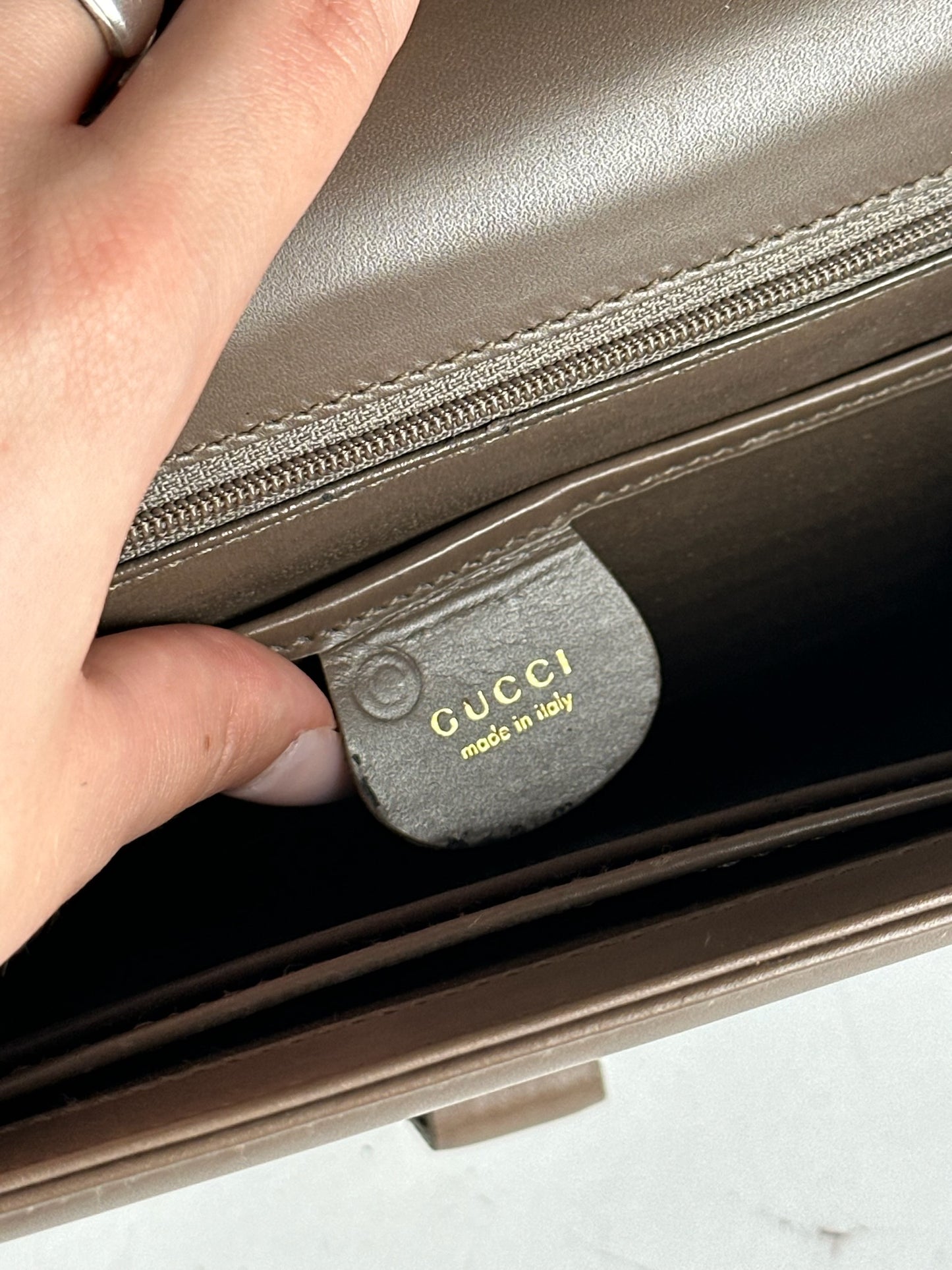 Sac Gucci vintage en cuir marron